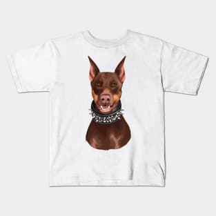 Animal dog bp doberman domestic cute pet Kids T-Shirt